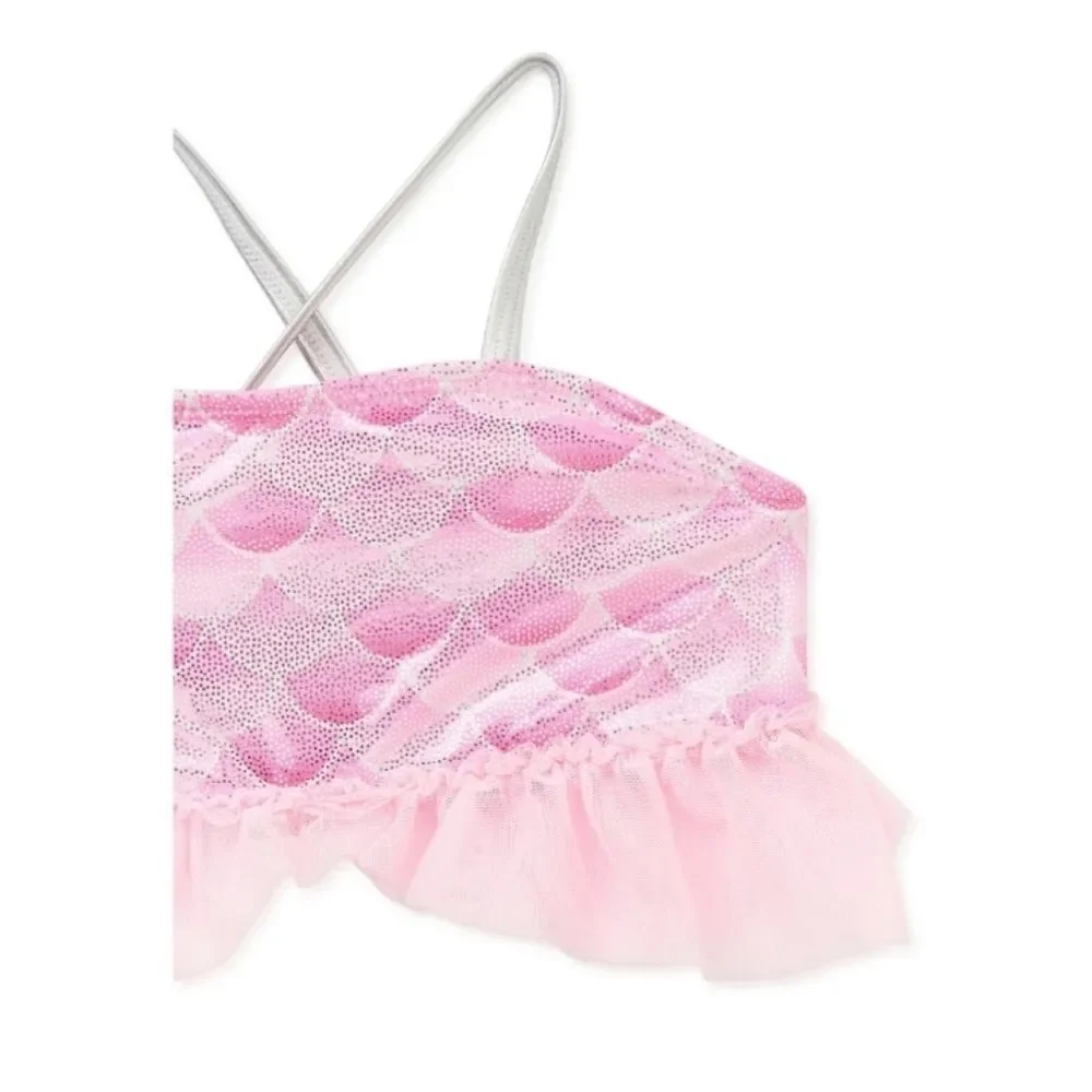 Baby and Toddler Girl Bikini and Mermaid Skirt Swim Set Size 12mo